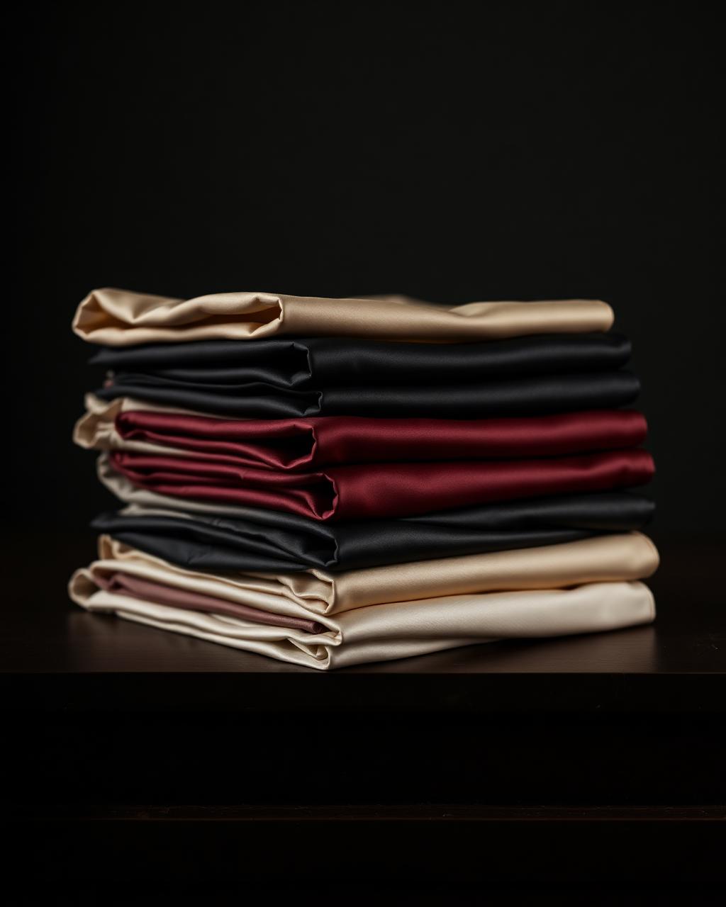 Tumpukan bahan satin