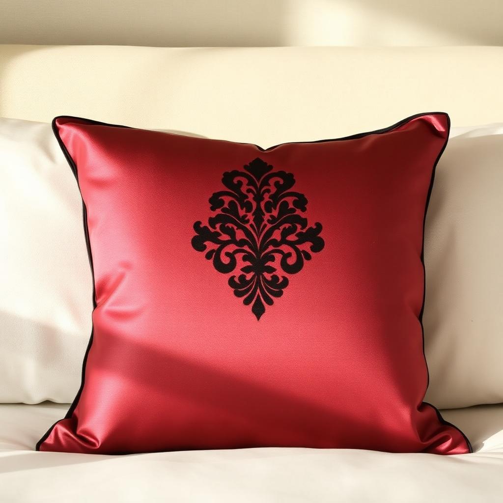 Sarung Bantal Satin Tebal Motif — Premium